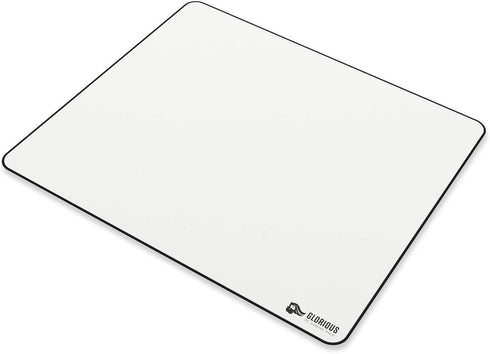 Glorious Large Gaming Mouse Pad, Rubber Base Computer Mouse Mat, 16"x18" White Cloth Mousepad