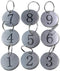 StayMax Metal Round Numbered Key Tags, ID Tags 1.18 Inches (1-10)