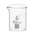 EISCO 12PK Beakers, 10ml - Griffin Style, Low Form with Spout, Borosilicate 3.3 Glass