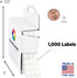 ChromaLabel 1/4 Inch Circle Sticker Labels, 1000 White Sticky Dots with Handy Dispenser