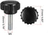 uxcell M5 x 20mm Metric Male Thread Knurled Clamping Knobs, 8 Pcs Black Thumb Screw Hand Clamping Handle Bolt