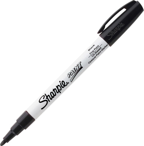SHARPIE Oil-Based Paint Marker, Fine Point, Black, 1 Count - Ideal for Rock Painting