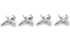 4pcs 131372 ReplacementScrews Billy Bookshelf Pins / Pegs Compatible with IKEA Part - Zinc Alloy Die-Cast Shelf