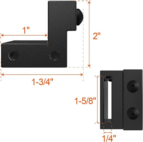 ZEKOO Steel Stopper Limit Device for Sliding Barn Door Hardware Track Roller Stop Kit Accessories