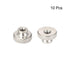 uxcell 10Pcs Knurled Thumb Nuts, Iron Round Knobs Fasteners M3x0.5mm for 3D Printer Parts, Silver Tone