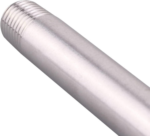 1/4" X 1/4" NPT Male Nipple, Stainless Steel 304 Cast Pipe Coupling Fitting, 8" Length (pack of 2)