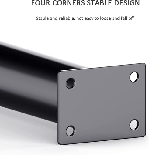 TXGJWRA 4 Screws,Black-18cm,Black-18cm(7.1in) pcs Furniture Legs,Support Feet,Height Adjustable,Replacement Sofa,TV