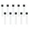 16x100mm Glass Test Tubes with Black Screw Cap, 10ml Boro Glass for Scientific Experiments, Pack of 10