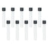 16x100mm Glass Test Tubes with Black Screw Cap, 10ml Boro Glass for Scientific Experiments, Pack of 10