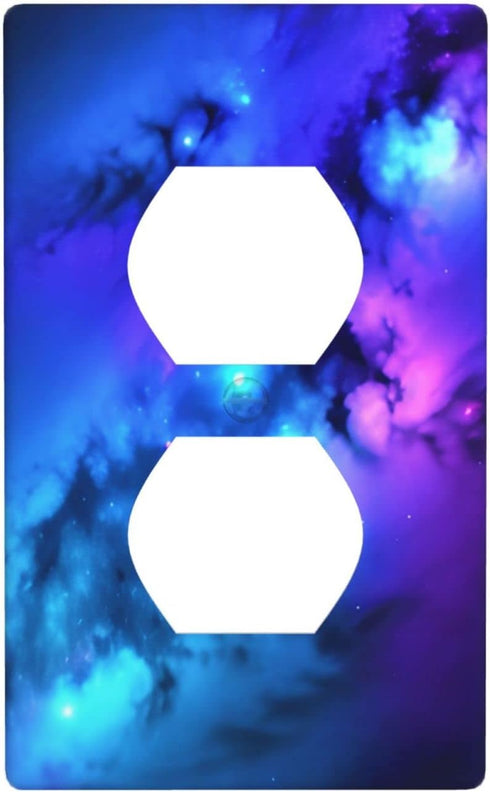 Galaxy Single Duplex Outlet Light Switch Plate Cover for Home, Bedroom, Kitchen - Decorative 4.5 * 2.76 Inches