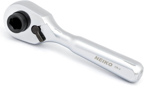 Neiko 03002A Stubby Ratchet, 1/4 Inch Ratchet Wrench and Bit Driver, 108-Tooth Reversible Mini Ratchet Wrench