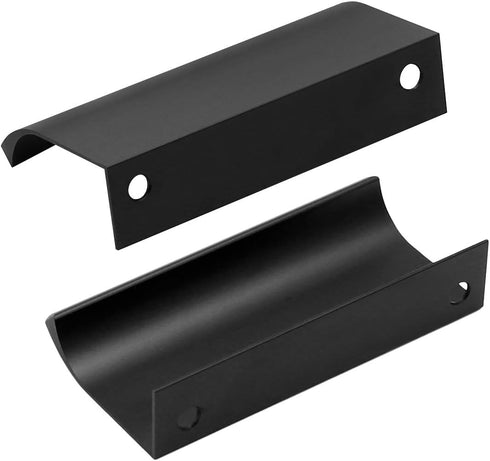 12Pcs 80mm/3.15" Mount Finger Edge Pull, Aluminum Concealed Handle for Home Kitchen Door Drawer Cabinet