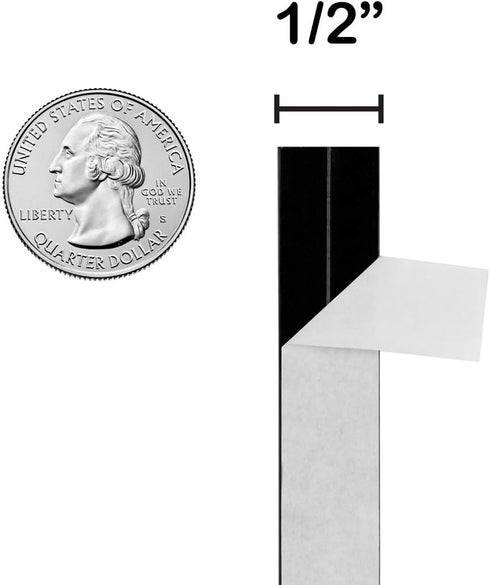 Hygloss Products Magnetic Tape, Self-Adhesive, 1/2-Inch x 120-Inch, Black, Model 61410