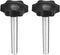 uxcell 2pcs M8 Screw Knob, 38mm Dia Black Hex Knob with 50mm Thread Length
