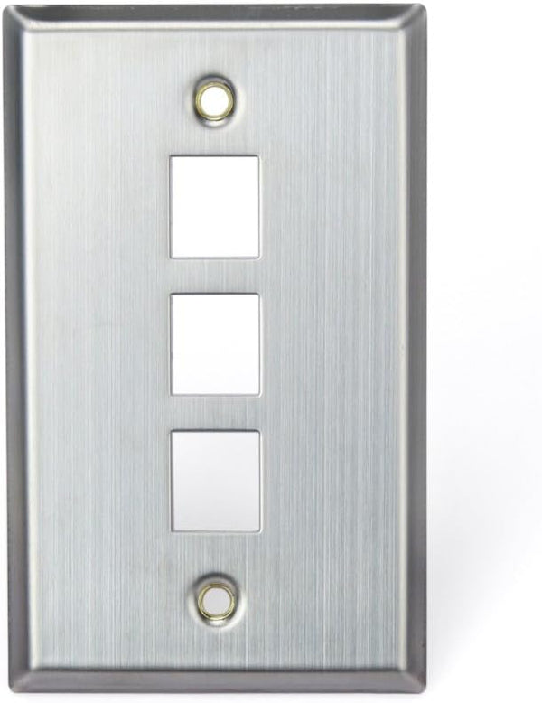 Leviton 43080-1S3 3PORT SG QP WP STAINLESS STEEL, Image by Leviton