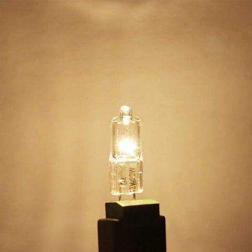 G4 Halogen T3 20W 280lm G4 Bi-Pin Bulb, AC/DC 12 Volt, 20W 12V Warm White for Under Cabinet Lighting, 12 Pack