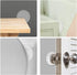 Door Knob Wall Shield, Transparent Round Soft Rubber Protector, Self Adhesive Door Handle Bumper Pack of 2 (Large Round