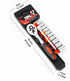 Ratchet Socket Wrench Set, 1/4 Inch Drive Mechanic Tool Kit with 12-Pieces Metric Sockets and Extension Bar