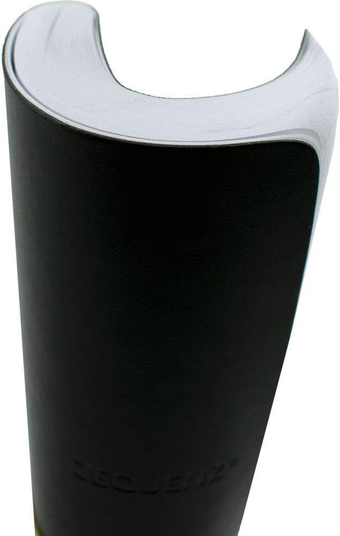 Zequenz Classic 360 Soft Bound Notebook, Mini Pocket Size Journal, Black, 3.5" x 5.5", 128 Sheets, Grid Pattern