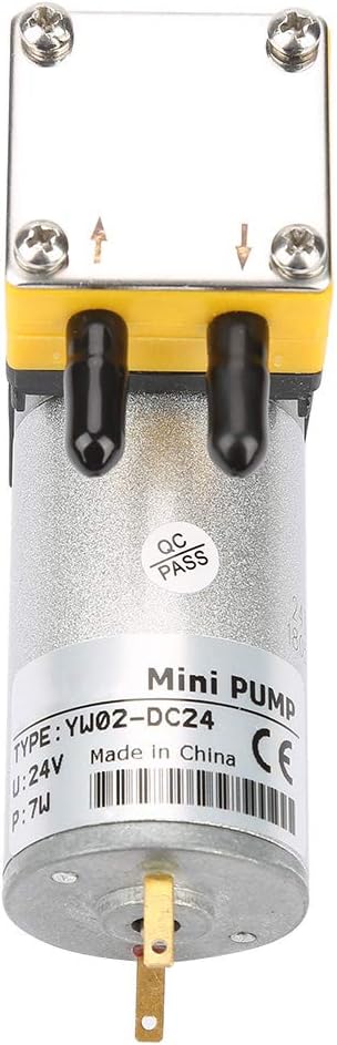 12V Miniature Electric DC Motor Diaphragm Vacuum Pump, Self Priming Water Pump for Air Liquid Equipment, 0.4-1L/min