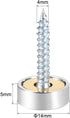 uxcell Mirror Screws Decorative Caps Cover Nails, Polished Stainless Steel, 14mm, 4pcs