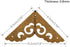8Pcs 2.5" Album dophee Brass Flat Corners Bracket, Retro Table Corner Cover Protectors for Box Cabinet Desk Book Frame