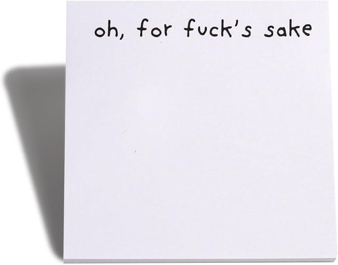 Fresh Outta Fucks Pad and Pen, Funny Sticky Notes and Pen Set, Novelty Gift for Friends