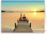 Stonehouse Collection Dock Sunset Christmas Card, 18 Boxed Holiday Cards and Envelopes, USA Made