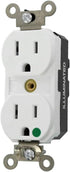 Leviton M8200-ILW Lev-Lok 15-Amp, 2P, 3W, Illuminated Face, Straight Blade, Hospital Grade,