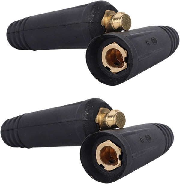 Welding Cable Joint Quick Connector Pair, DINSE-Style 100Amp-200Amp (#6-#4) 10-25 SQ-MM 2-Set