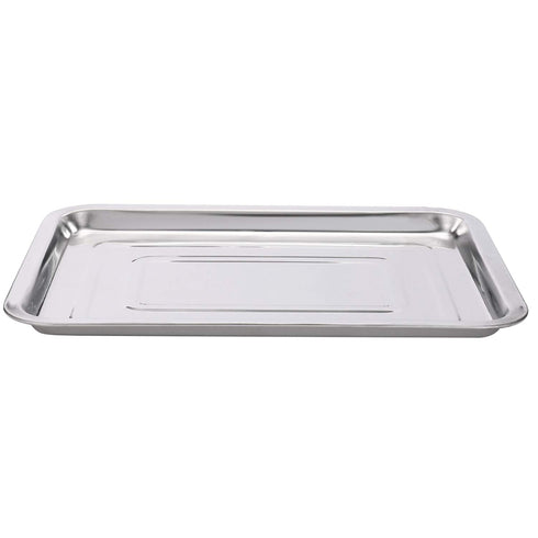 Stainless Steel Tray, 3 Pack 13 1/2" x 10" Dental Body Piercing Instrument Tool Flat Supplies