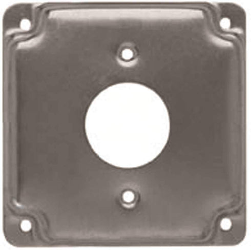 Hubbell-Raco 812C 20A Receptacle, 1.594-Inch Diameter 4-Inch Square Exposed Work Cover