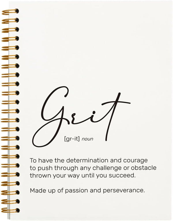 Grit Definition Inspirational Notebooks for Work, Motivational Office Gifts for Coworkers, 5.5x8.3 Inch