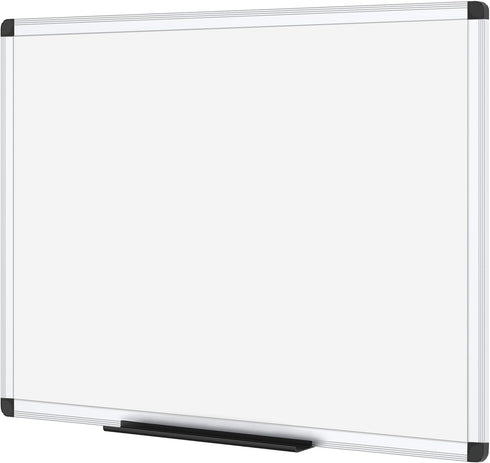 VIZ-PRO Magnetic Dry Erase Board, 36 x 24 Inches with Silver Aluminium Frame