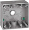 Sigma Electric 14350 Outlet Box, 4-1/2" Hx4-1/2 Wx2-1/10 D, Al 2 Gang, Gray