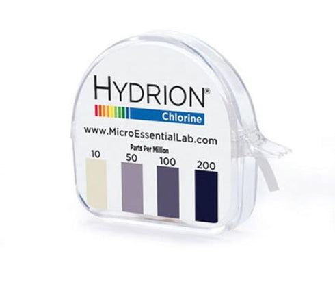 Micro Essential Lab CM-240 Hydrion Chlorine Dispenser, 10-200 PPM Test Roll Plus Extra Roll