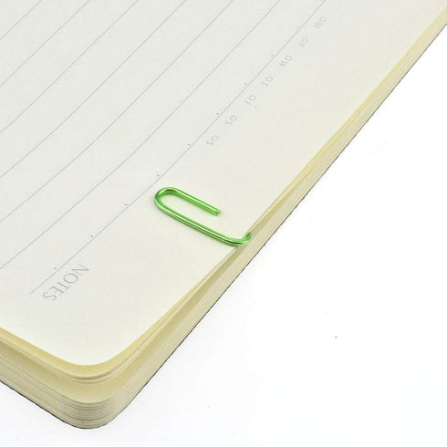 HAHIYO 150 Pack Green Paper Clips, 1.1" (28mm) Length, Vinyl Coated, Sturdy for Bookmark Organizing Home Office School
