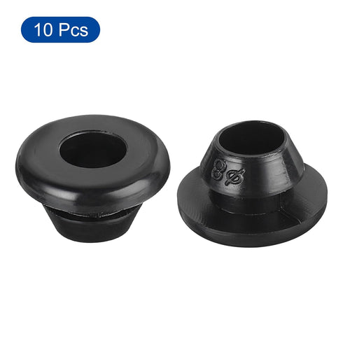uxcell 10Pcs Rubber Grommets, 8mm Mount Dia for 6mm ID Rubber Hole Plugs, Wiring Grommets for Firewall Protection
