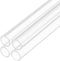 10" Clear Plastic Rigid Pipe, 6mm x 8mm (1/4" x 5/16"), Acrylic Tube for Plumbing, Hydraulics, DIY - 4Pcs