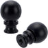 AHANDMAKER 2Pcs Black Lamp Finials,1-1/2 Inch Lamp Shade Nut Screw Cap Ball