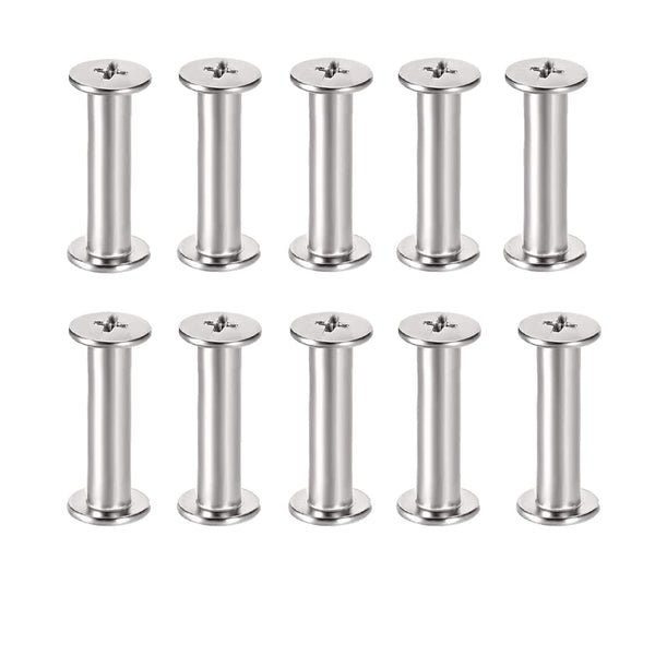 10 Sets Screw Post for 3/16"(5mm) Hole Dia, Binding Screws Female M5x45mm for Scrapbook Photo Albums