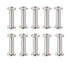 10 Sets Screw Post for 3/16"(5mm) Hole Dia, Binding Screws Female M5x45mm for Scrapbook Photo Albums