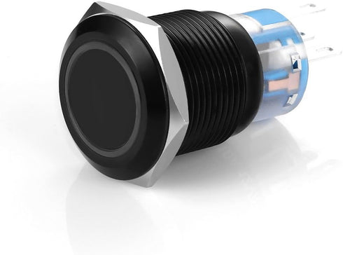 WerFamily Red LED Angel Eye + Power Indicator, 19mm Momentary Push Button Switch