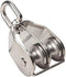 2-Pack M32 Double Pulley Block - Stainless Steel Heavy Duty Hardware for Wire Rope Loading 250kg