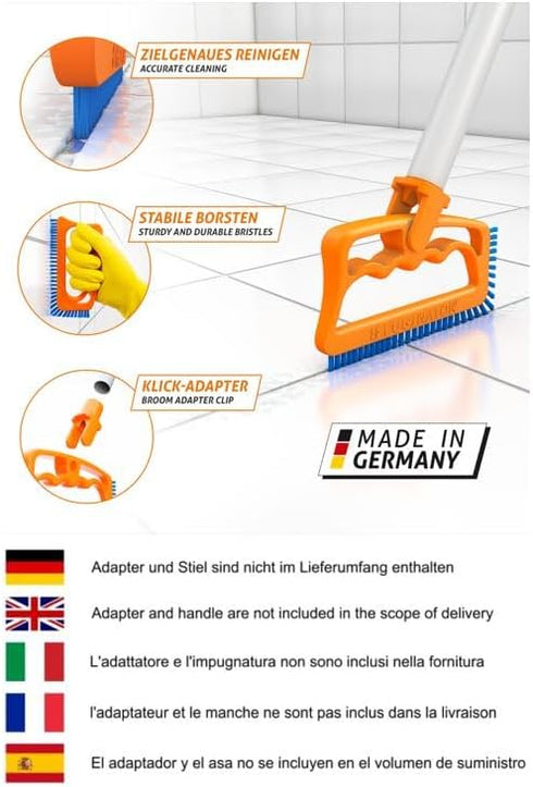 Fuginator Scrub Brush for Tile and Grout: Stiff Nylon Bristle Scrubbing Brush - Bathtub and Shower Scrubber for Floor