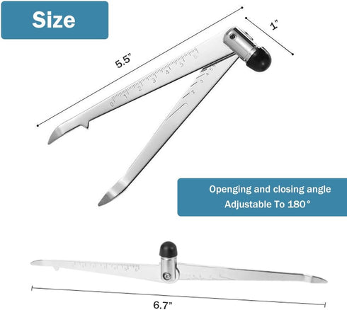 Hammer 5.5"L Percussion Reflex with Graduated Scale, Stainless Steel Diagnostic Tool for Neurological Examination