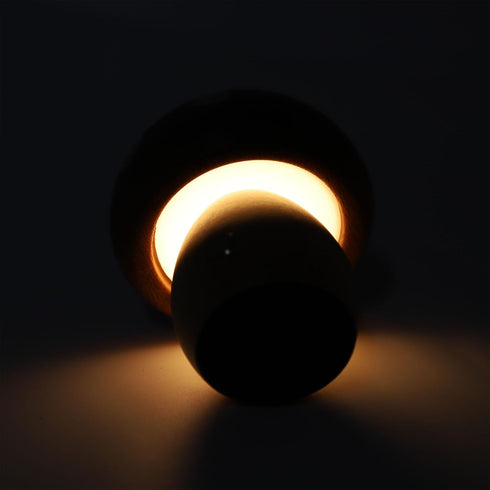 Dimmable Small Wood Mushroom Lamp, LED Rechargeable Bedside Touch Lamp, Portable Battery Mushroom Table Lamp