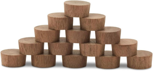Wood Plugs for Furniture, 1/2 inch Walnut Wood Flat-Head Plug, Wooden Plug