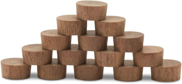 Wood Plugs for Furniture, 1/2 inch Walnut Wood Flat-Head Plug, Wooden Plug