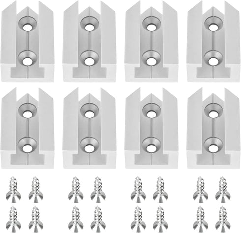 POWERTEC 71415-P2 T-Track Intersection Kit For 3/8" Mitered T Track with Pre-drilled Holes and Mounting Hardware, 2 Sets